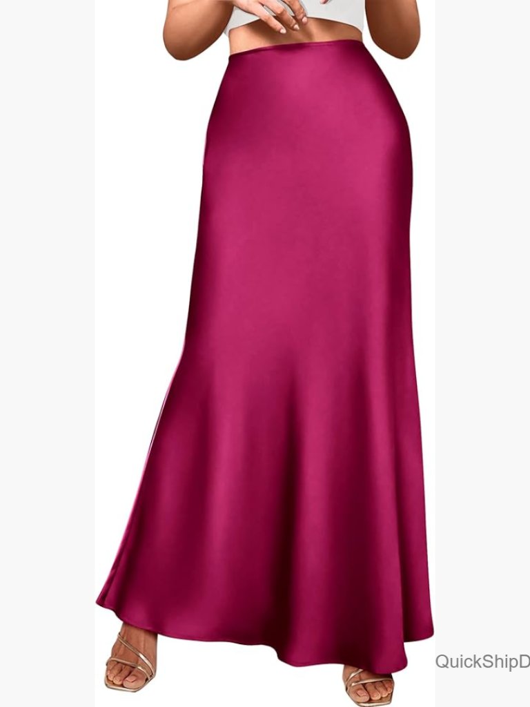 Mermaid Maxi Skirt With Elastic High Waist For Business Casual